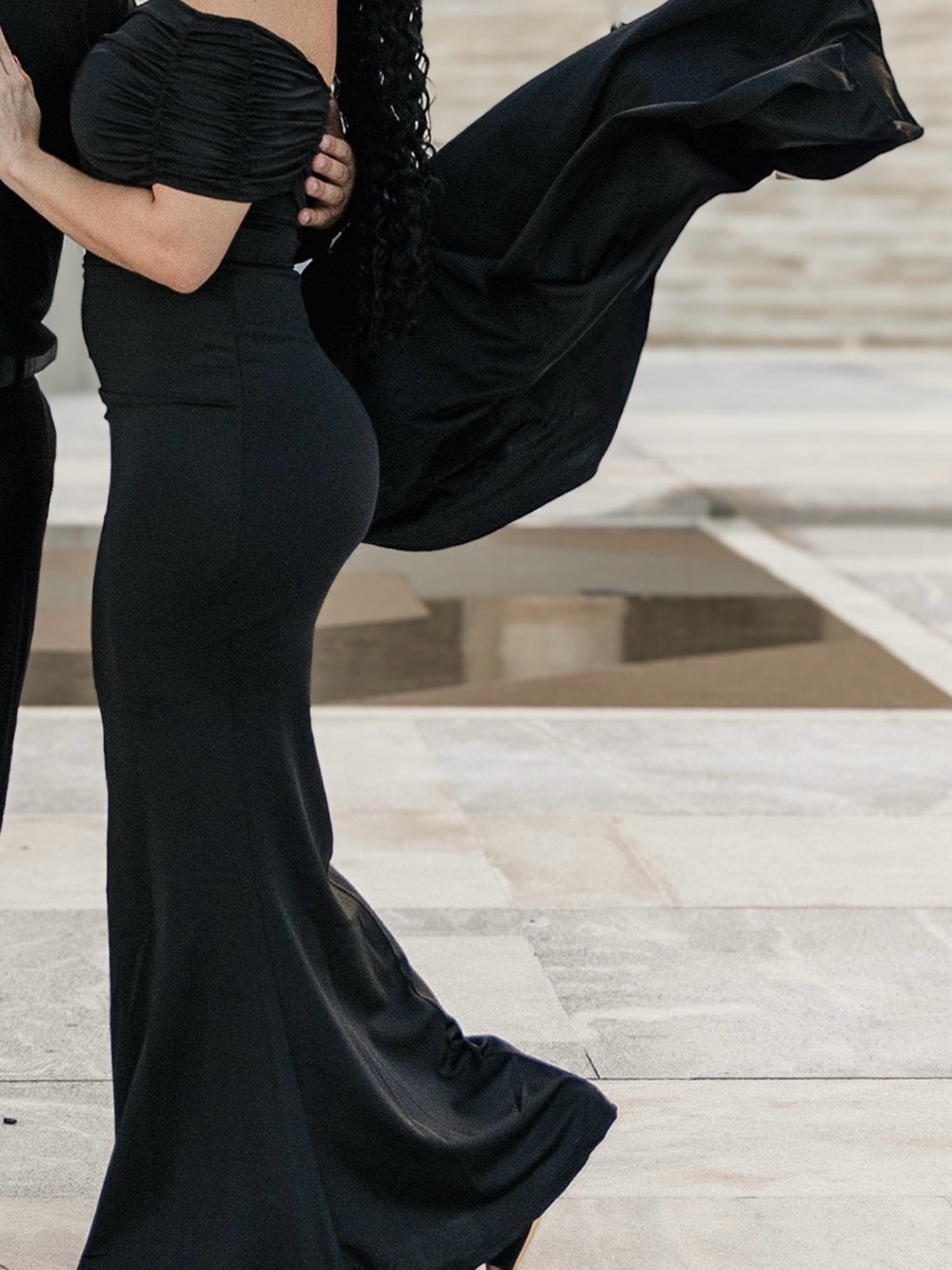 Elegant Black High-Waist Fitted Palazzo Jumpsuit